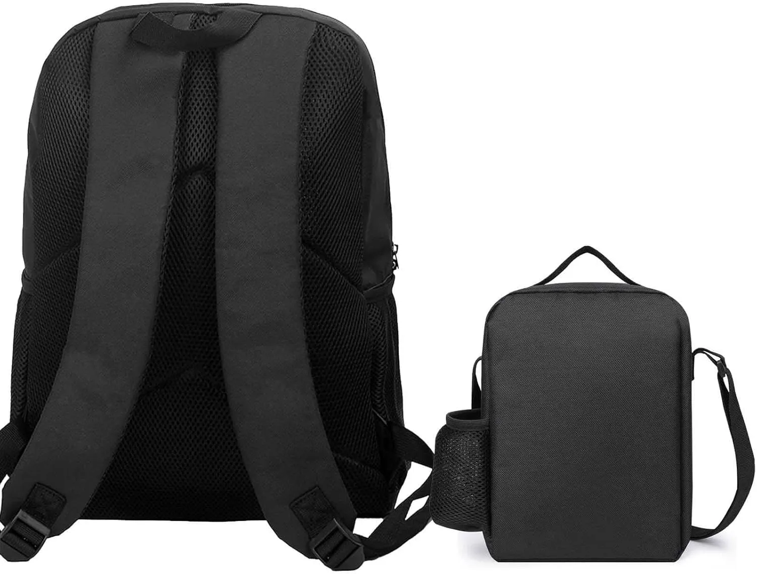 Backpack Set 3 Pcs with Lunch Box, Multipurpose Lightweight Casual Camping Travel Work Backpacks, for Football Fans, Large Capacity Laptop Backpack 17 Inch -01
