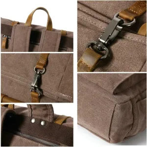 Backpack Vintage Men's Canvas Leather Backpack Women's Travel Bag Laptop Backpack Youth Backpack