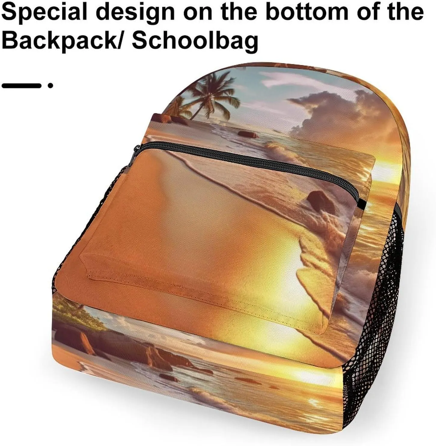 Backpacks Tropical Beach at Sunset Travel Bag Laptop Backpack Casual Daypack for Weekender Business Hiking