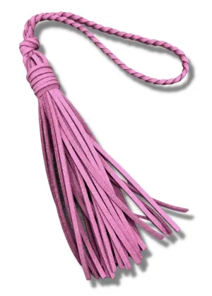 Bag Charm with Tassel for Purses & Totes Faux Suede Leather (Dusty Rose)