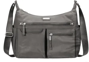 Baggallini Anywhere Hobo Crossbody Women 13x9.5 Water-Resistant Travel Purse Handbag Shoulder Bag W/RFID Wristlet