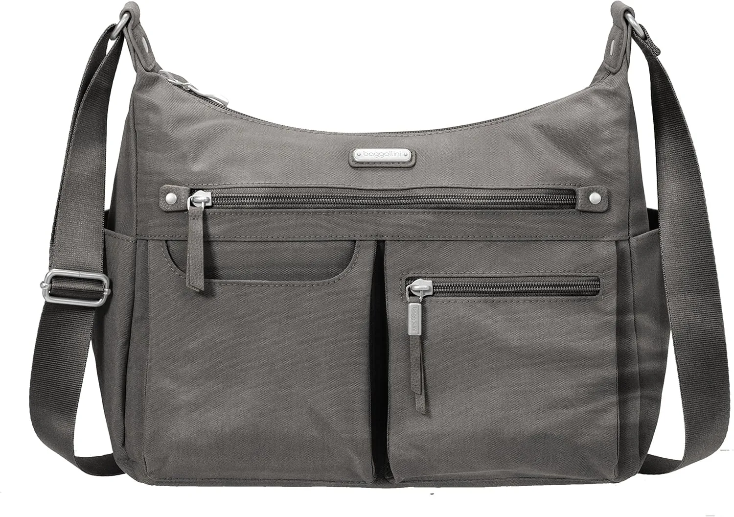 Baggallini Anywhere Hobo Crossbody Women 13x9.5 Water-Resistant Travel Purse Handbag Shoulder Bag W/RFID Wristlet