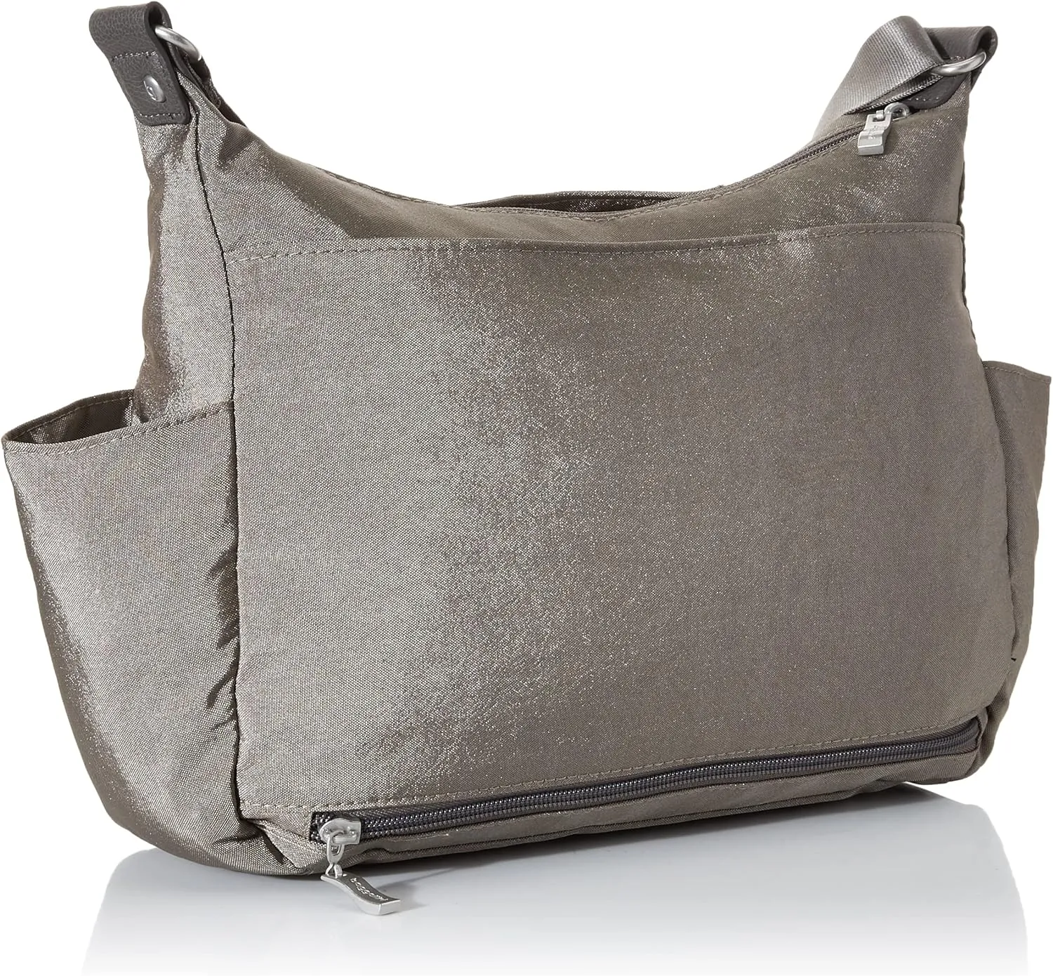 Baggallini Anywhere Hobo Crossbody Women 13x9.5 Water-Resistant Travel Purse Handbag Shoulder Bag W/RFID Wristlet
