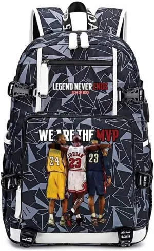 Basketball Legend Never Ends Multifunction Backpack Travel Laptop Daypack Fans Bag For Men Women (Style 4)