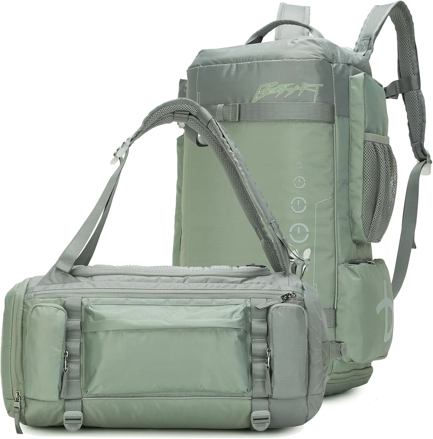 BE SMART 32L Extra Large Gym Backpack for Women, Big Gym Bag with Shoes Compartment, Waterproof Heavy Duty Duffel Bags, Women's Workout Backpacks for Outdoor Sport,Hiking,Camping,Travel
