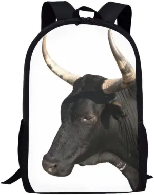 Beauty Collector Ankole Cattle Backpack Animal Back to School Book Bag for Kids Travel Daypack Lightweight