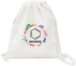 Benzene Molecular Structure Formula Substance Canvas Fabric Vegetable Fruit Folding Cinch Bag