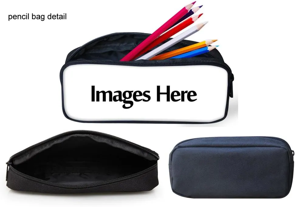 Biyejit Kid's School Bag Set Included Shoulder Bagpack Lunch Tote Bags Pen Holder Organizer 3 Piece