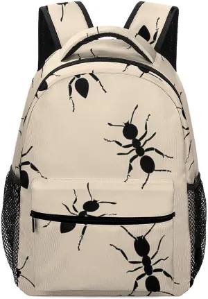 Black Ants Cute Backpack Casual Funny Printing Basic Shoulder Bag for Men Women Travel Picnic