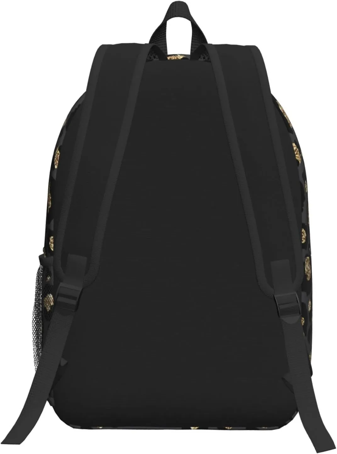 Black Leopard Print 17 Inch Backpacks Multipurpose Laptop Backpack Double Shoulder Bag for Men Women Gifts