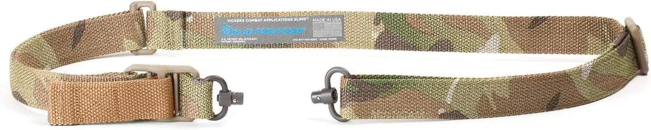 Blue Force Gear Padded Vickers Sling - 2 Point Padded Sling with Swivels - 57 – 67 inches