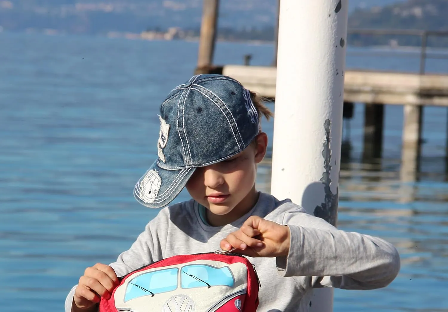 BRISA VW Collection - Volkswagen Baseball Cap Military Cap Trucker Cap Hat Headwear with Bus or Beetle Motif One Size
