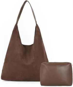 Brown Suede Handbag - Women's Suede Tote & Hobo Bags