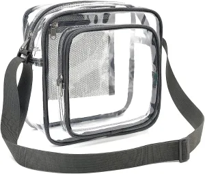 Bycobecy Clear Crossbody Bags for Women, Stadium Approved Messenger Shoulder Bags with Adjustable Straps