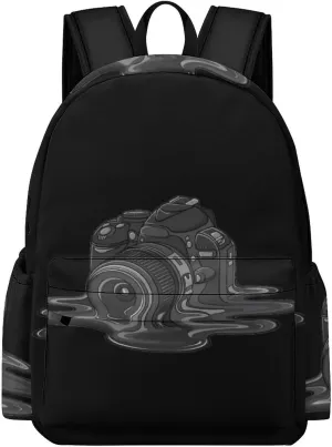 Camera Melt Casual Backpack Travel Hiking Laptop Business Bag for Men Women Work Camping Gym