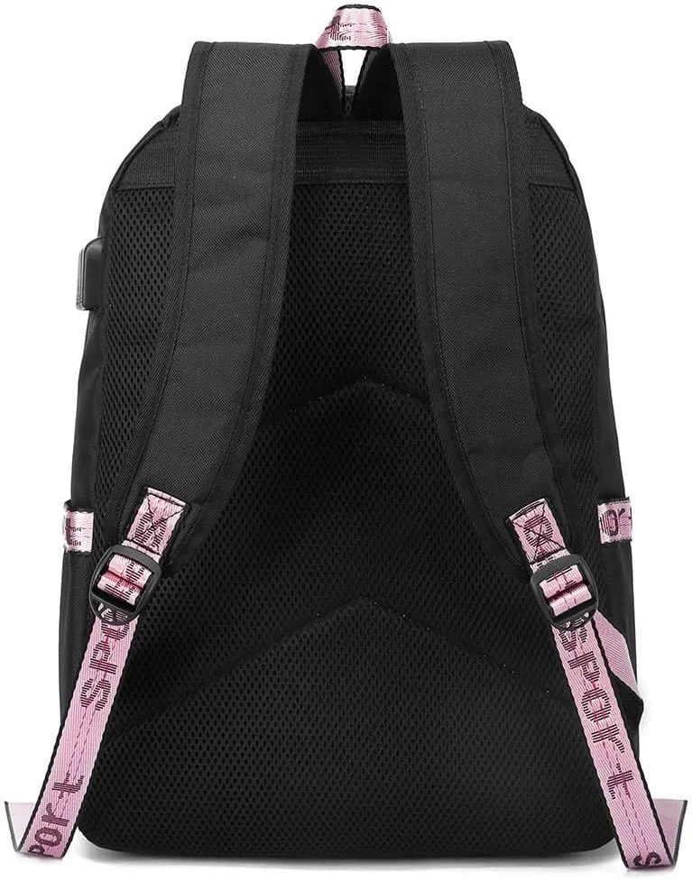 Canvas Backpack Daypack Schoolbag Laptop School Bag with USB port and Headphone Jack 10