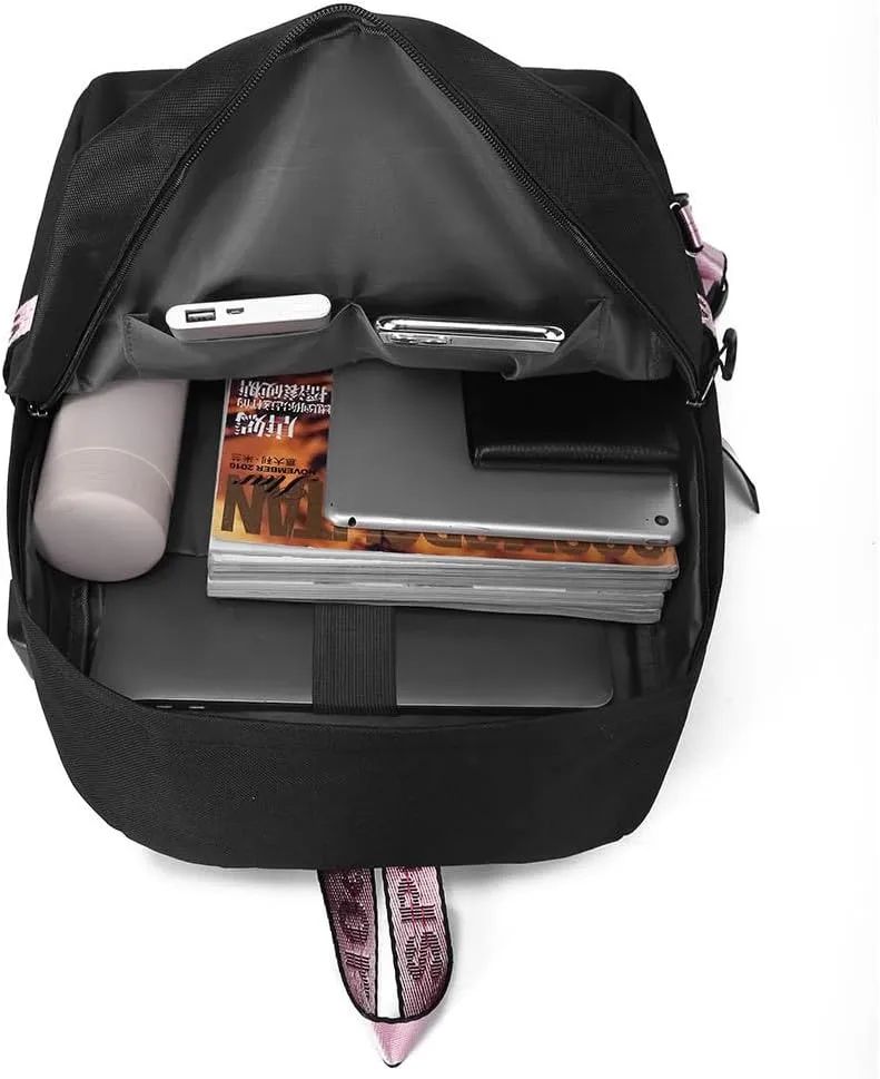 Canvas Backpack Daypack Schoolbag Laptop School Bag with USB port and Headphone Jack 10