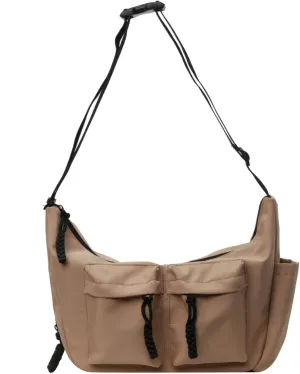 Canvas Crossbody Crescent Bag for Women Men, Lightweight Hobo Purse with Adjustable Strap