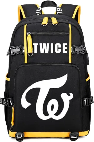Canvas Luminous Backpack Daypack Laptop Bag Schoolbag Rucksack School Bag with USB port 4