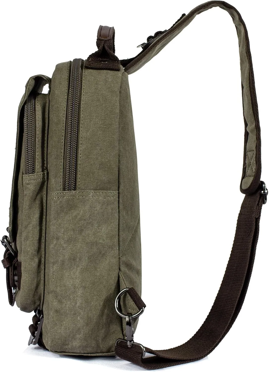 Canvas Messenger Bag Crossbody Shoulder Backpack Sling Bag Rucksack Daypack Casual Travel