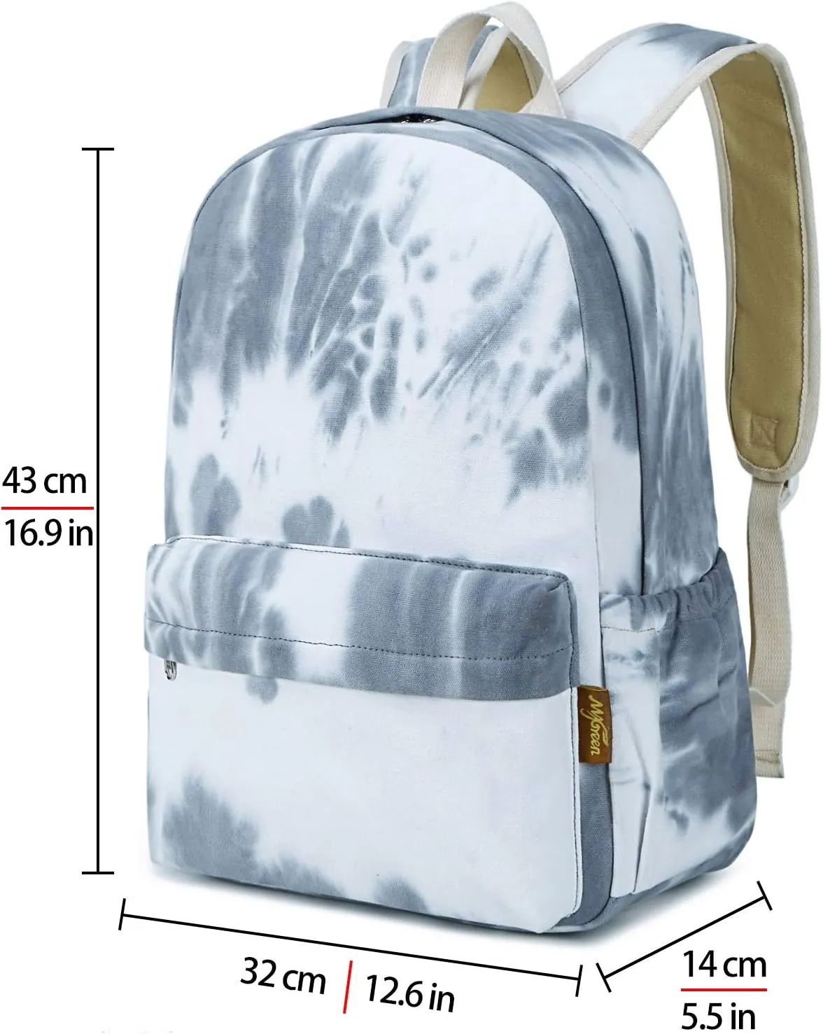 Canvas School Bag Backpack Ranibow Style Unisex Canvas Zip Backpack College Bag for Teens Girls Casual Travel Daypack