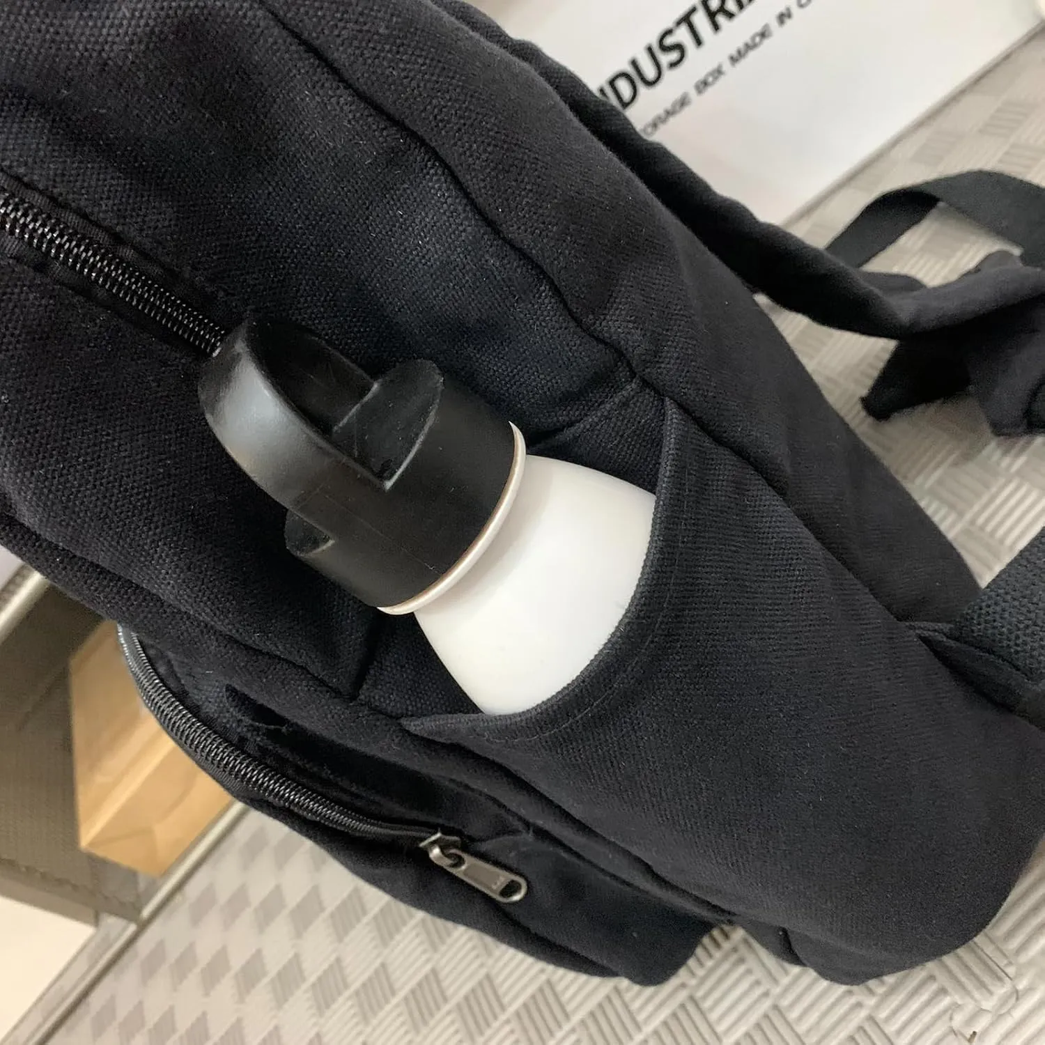 Canvas Small Backpack Purse for Women Cute Aesthetic Black Mini Backpack for Teen Girls Ladies Vintage School Bookbag Purse