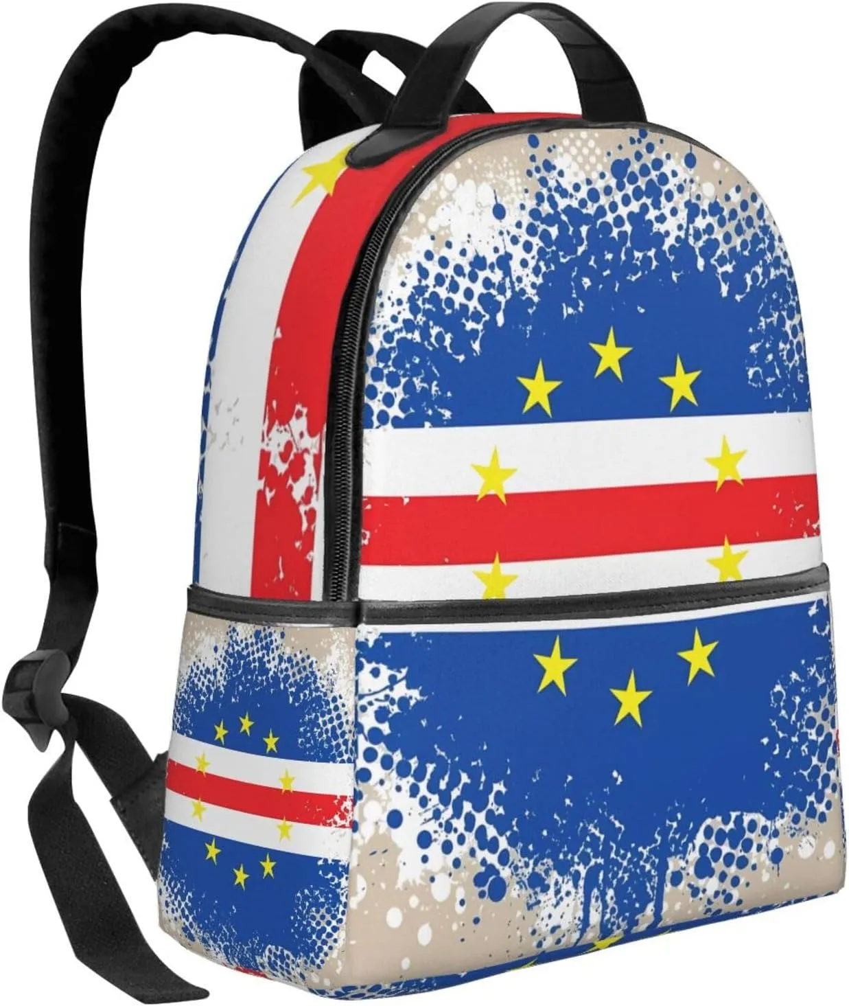 Cape Verde Cabo Verdean Flag Casual Backpacks Laptop Backpack Carry-on Daypack Sports Travel Rucksack Lightweight Working Bag for Outdoor Hiking Cycling Walking