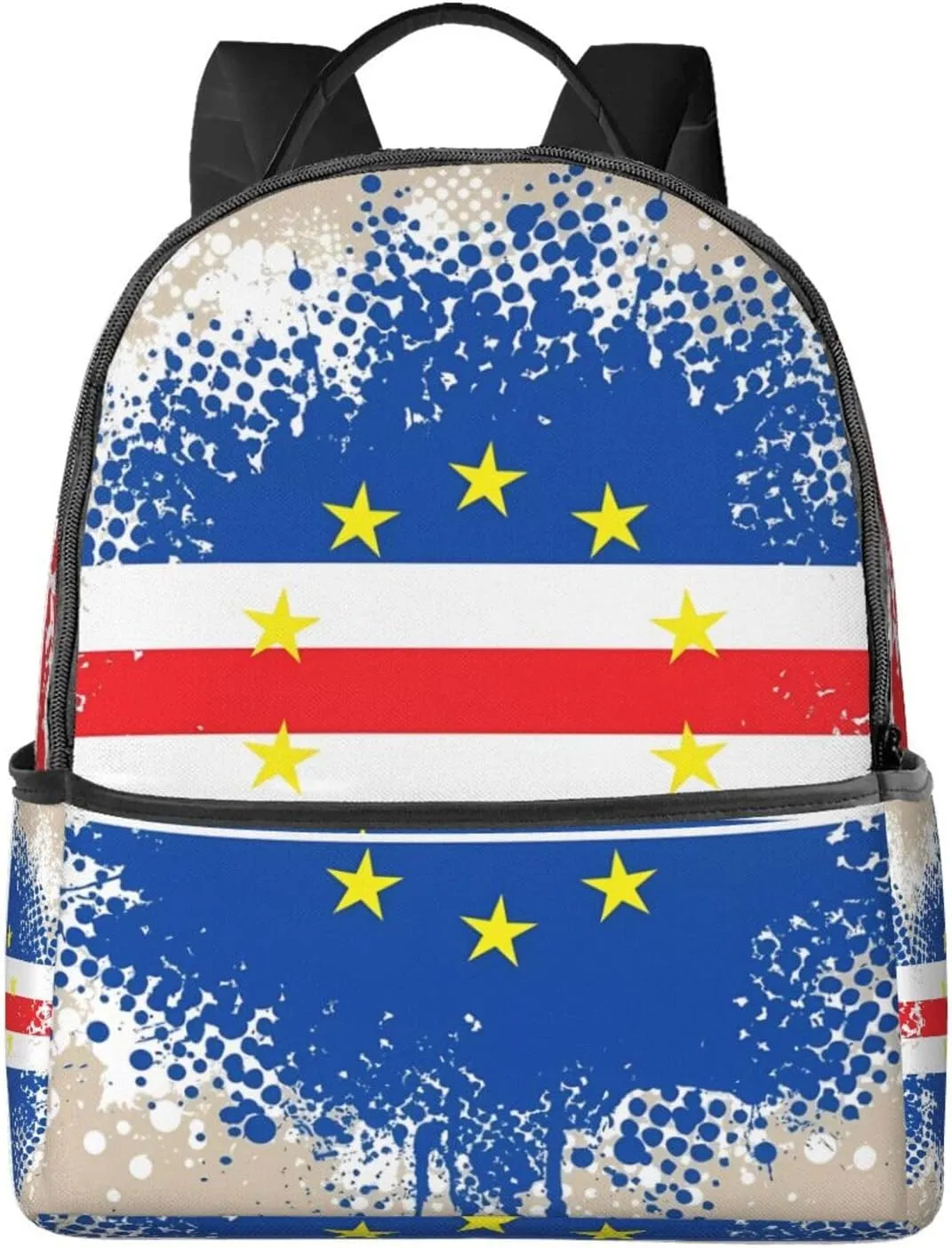 Cape Verde Cabo Verdean Flag Casual Backpacks Laptop Backpack Carry-on Daypack Sports Travel Rucksack Lightweight Working Bag for Outdoor Hiking Cycling Walking