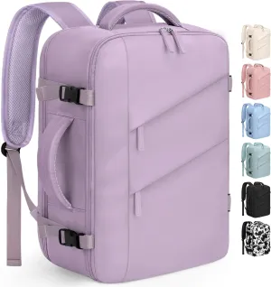 Capolo Travel Backpack for Women Men Waterproof Laptop Backpack Flight Approved Carry On Backpack Overnight Weekender Bag College Bookbag for Business, Work, Traveling Fits 15.6 '' Laptop,Purple
