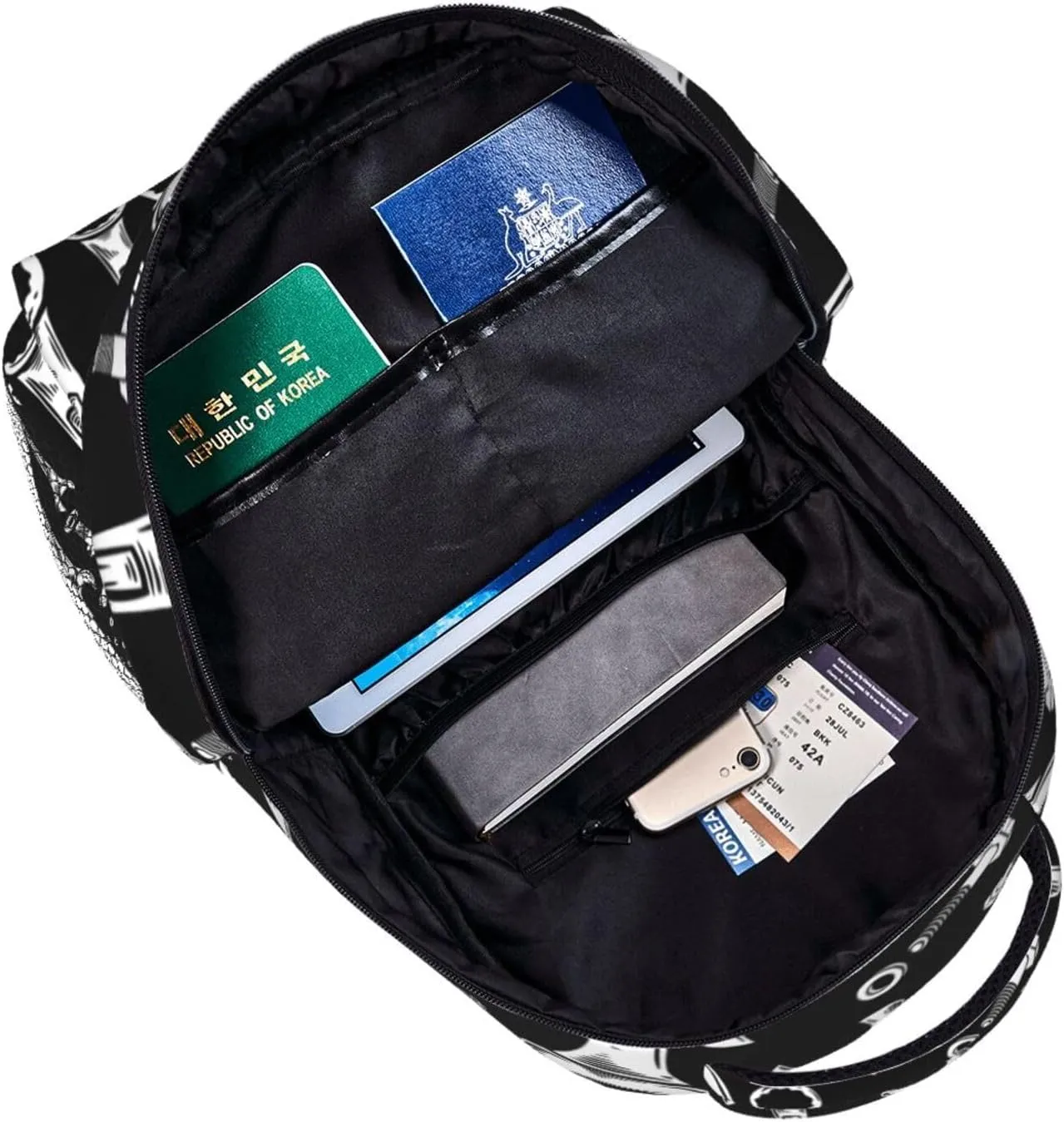 Car Mechanic American Flag Casual Backpacks Sport Backpack Travel Rucksack Canvas Daypack Workout Bags with Pockets for Gym Working Hiking