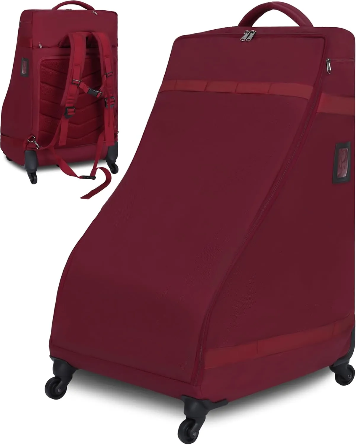 Car Seat Bag Backpack with Wheels for Air Travel Extra Large Padded Carseat Cover Carrier for Airplane Gate Check Bag