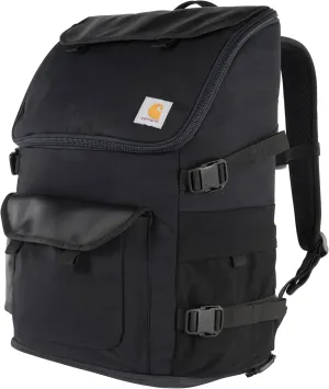Carhartt 35L Nylon Workday Backpack, Durable Water-Resistant Pack with 15" Laptop Sleeve and Adjustable Shoulder Straps, Black, One Size