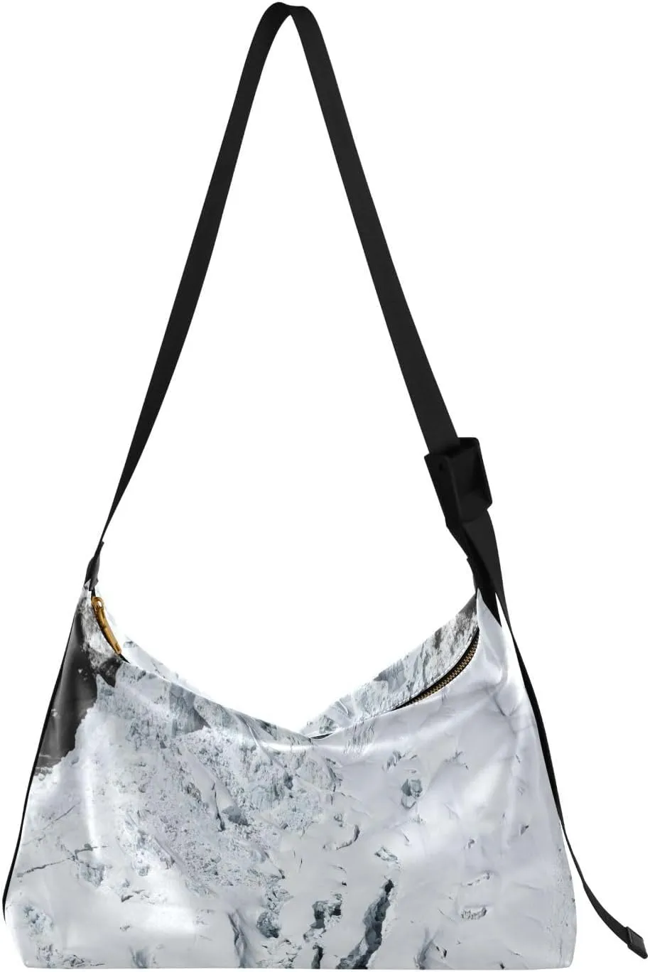Cascade Mountains Hobo Crossbody Bags for Women Leather Large Shoulder Bag Cross Body Glaciers Trendy Womens Tote Bags Handbag for Travel Shopping