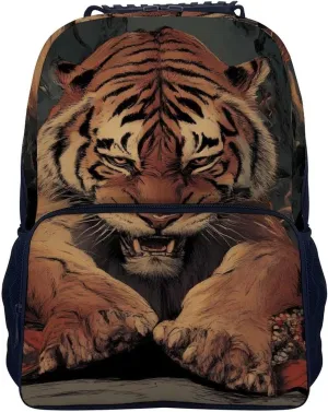 Casual Daypack Multipurpose Anti-Theft Large Capacity Carry On Bag - Animal King Cool Tiger Art Casual Daypack Climbing Shoulder Bag With Padded Straps