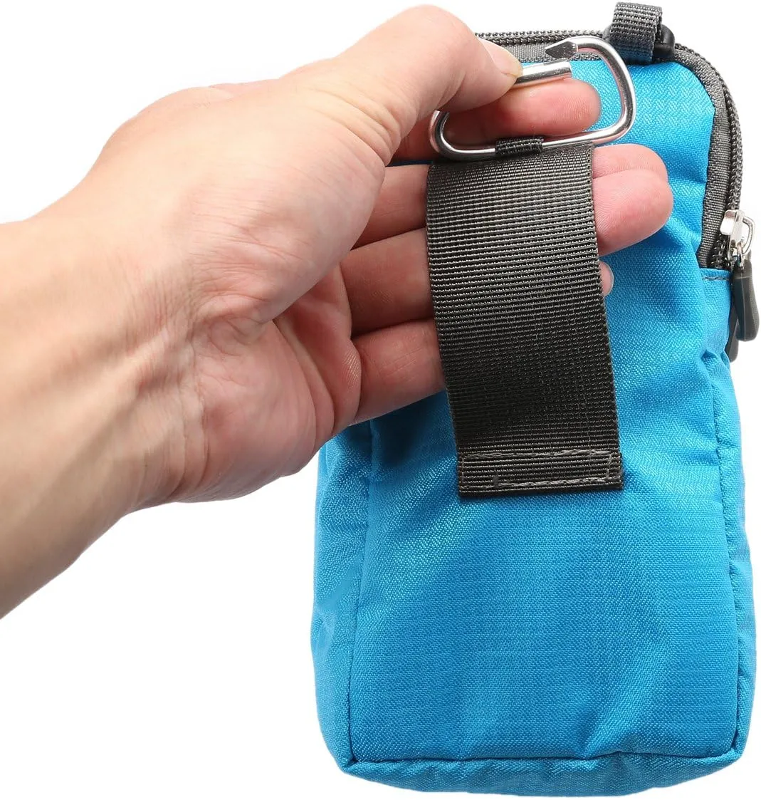 Cell Phone Holster with Belt Loop, Crossbody Phone Bag for Men, Smartphone Shoulder Messenger Pouch Waterproof Zipper Belt Clip Pocket Wallet Mobile Phone Cross Body Sling Chest Bag with Strap Handbag