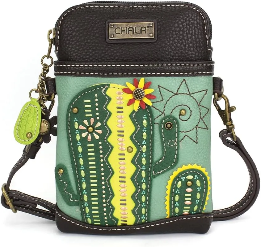 CHALA Dazzled Cell Phone Crossbody Purse-Women PU Leather Multicolor Handbag with Adjustable Strap