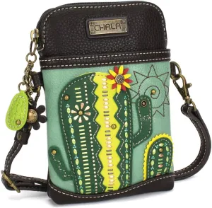CHALA Dazzled Cell Phone Crossbody Purse-Women PU Leather Multicolor Handbag with Adjustable Strap