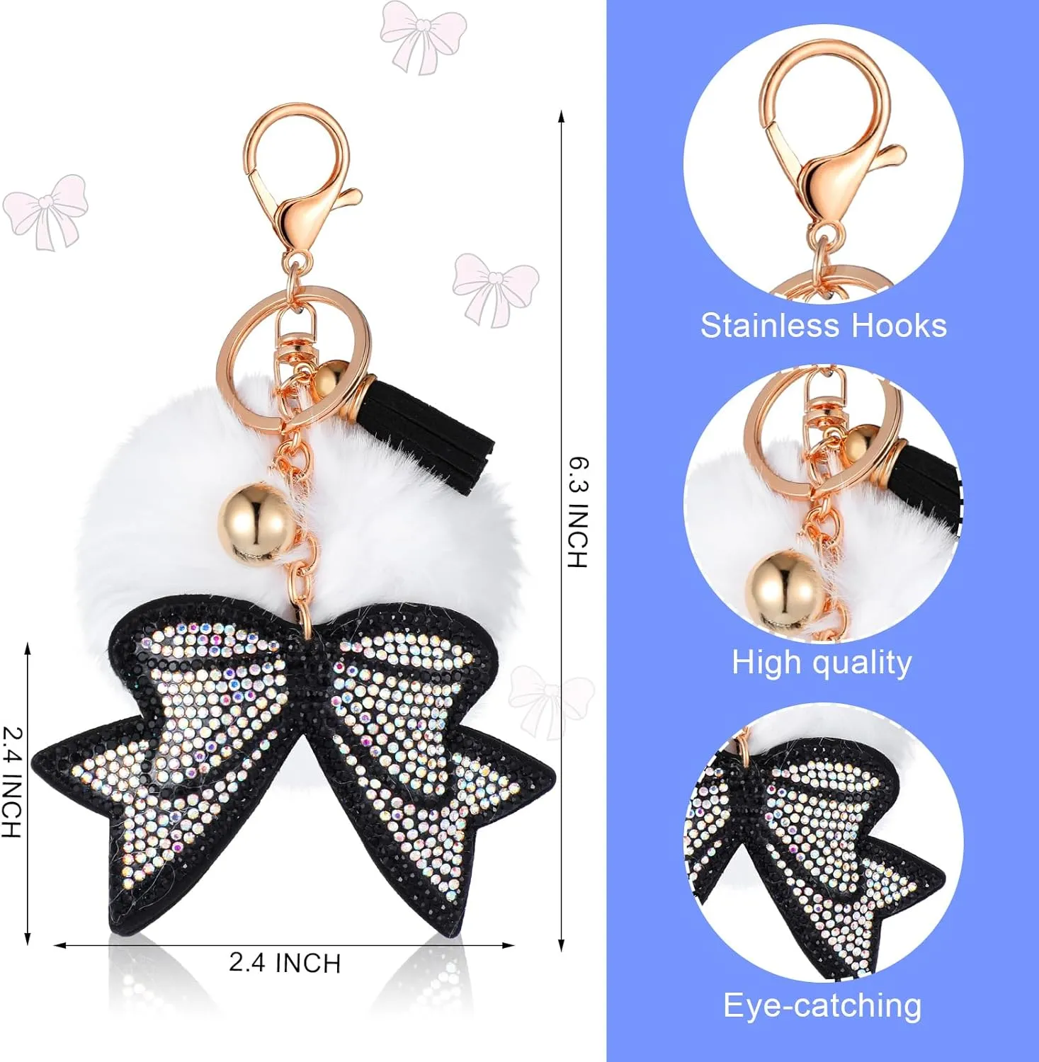 Cheer Backpack with Bow Keychain Cheerleading Glitter Backpack Cheerleaders Gift Cheer Bags for Sport (Silver,Large)