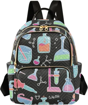 Chemical Laboratory Mini Backpack Women's Quilted Small Backpack Purse for Women College Fashion Travel Daypack Shoulder Bag