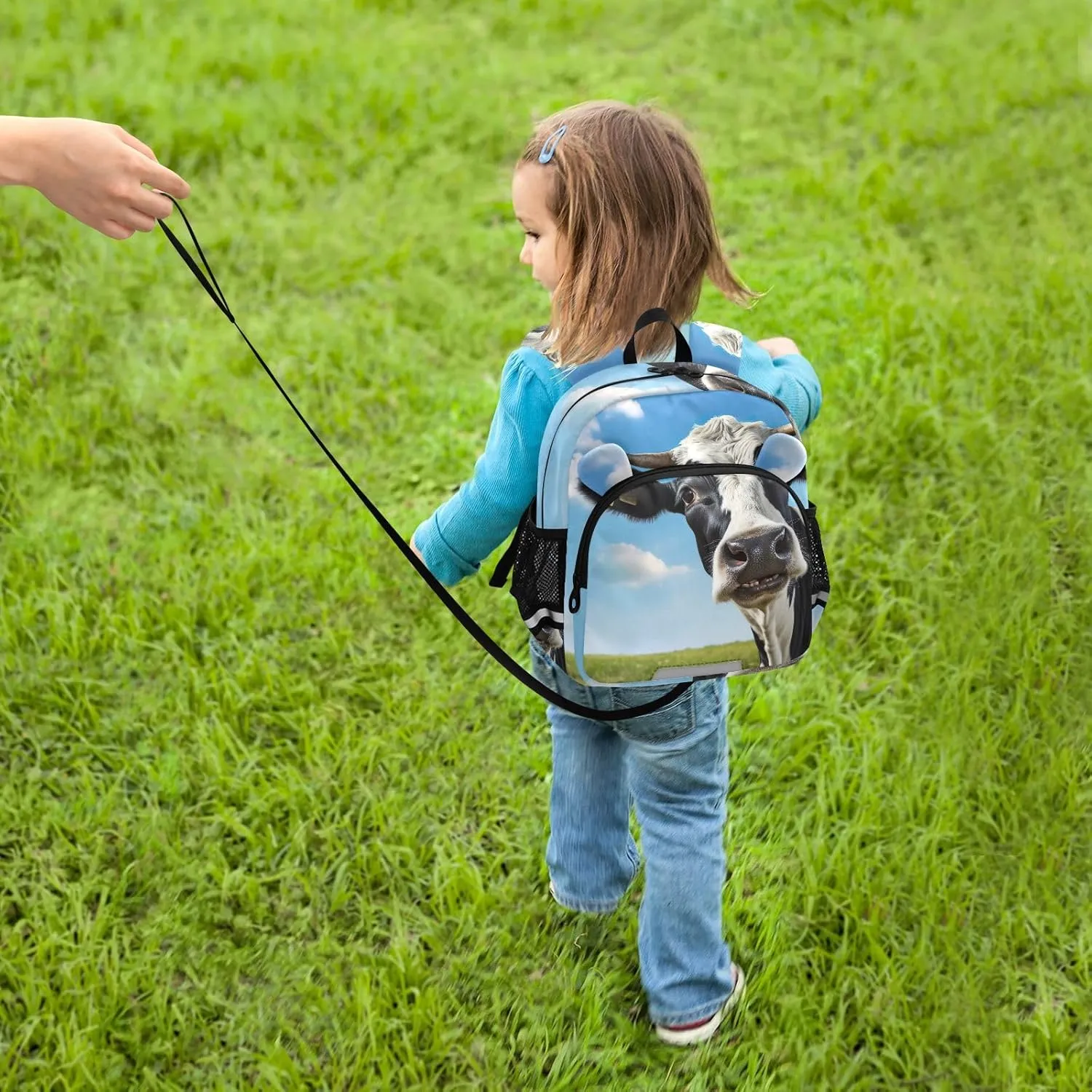 CHIFIGNO Toddler Backpack for Boys Girls, Cow Farm Animals Small Travel Bookbag Kids School Bag Preschool Kindergarten Backpack