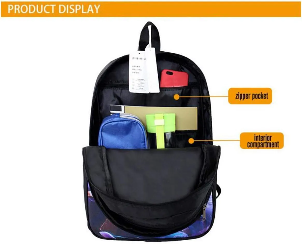 Children Backpack Unisex Pupils Cartoon Students Bookbag Canvas Schoolbag Kid's Knapsack Teens Boy Girl Daypack (Color A) One Size