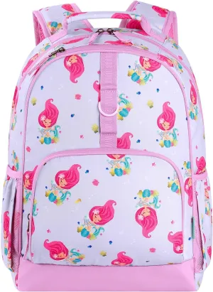Choco Mocha Backpack for Girls, Kids School Backpacks Girls Backpacks Ages 6-8, Kindergarten Bookbag Girl Elementary School Bag 17 Inch, Mermaid