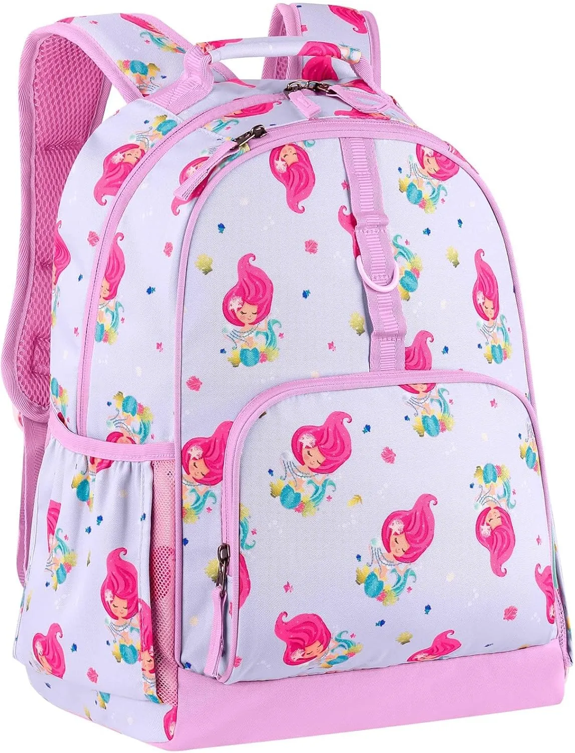 Choco Mocha Backpack for Girls, Kids School Backpacks Girls Backpacks Ages 6-8, Kindergarten Bookbag Girl Elementary School Bag 17 Inch, Mermaid