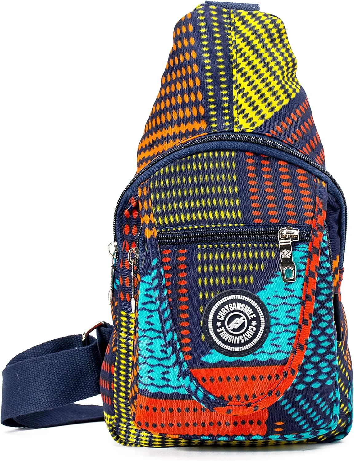 Chrysansmile Sling Bag for Women Men Nylon Crossbody Bags Fanny Packs Flower Print Small Backpack for Travel Hiking