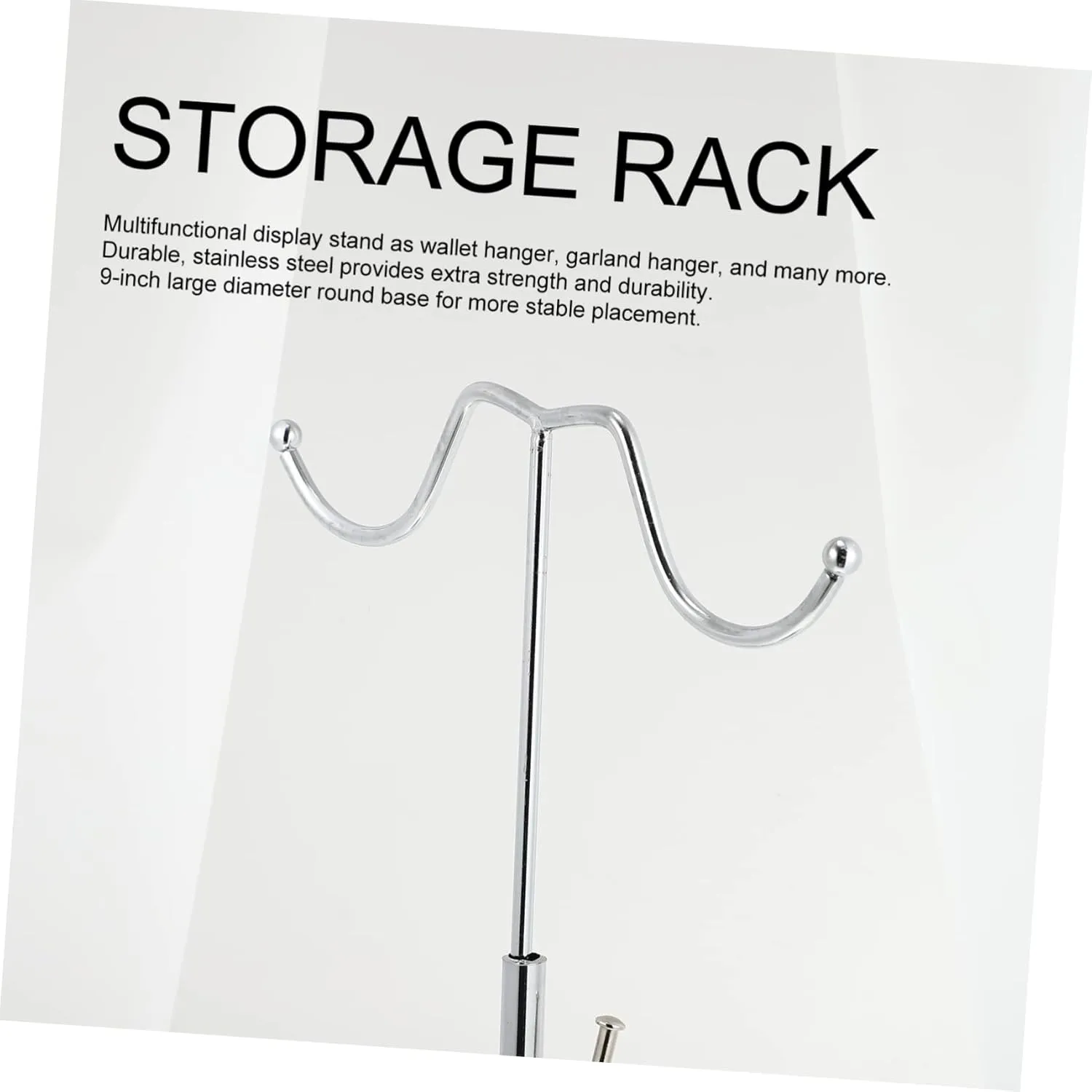 Ciieeo 1pc Luggage Display Rack Handbag Hanger Freestanding Hanger Rack Table Top Stand with Hooks Lanyard Display Bag Hook Hanger Handbags Racks Duffle Tote Bag Display Stand Iron Silver