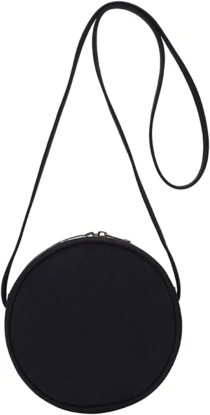 Circle Crossbody Bag for Women NYLON Circle Purse with Zipper Adjustable Knot Shoulder Straps