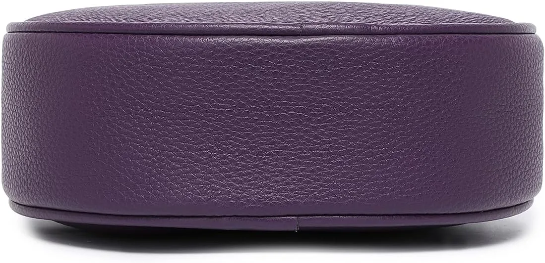 Circle Crossbody Bag for Women NYLON Circle Purse with Zipper Adjustable Knot Shoulder Straps