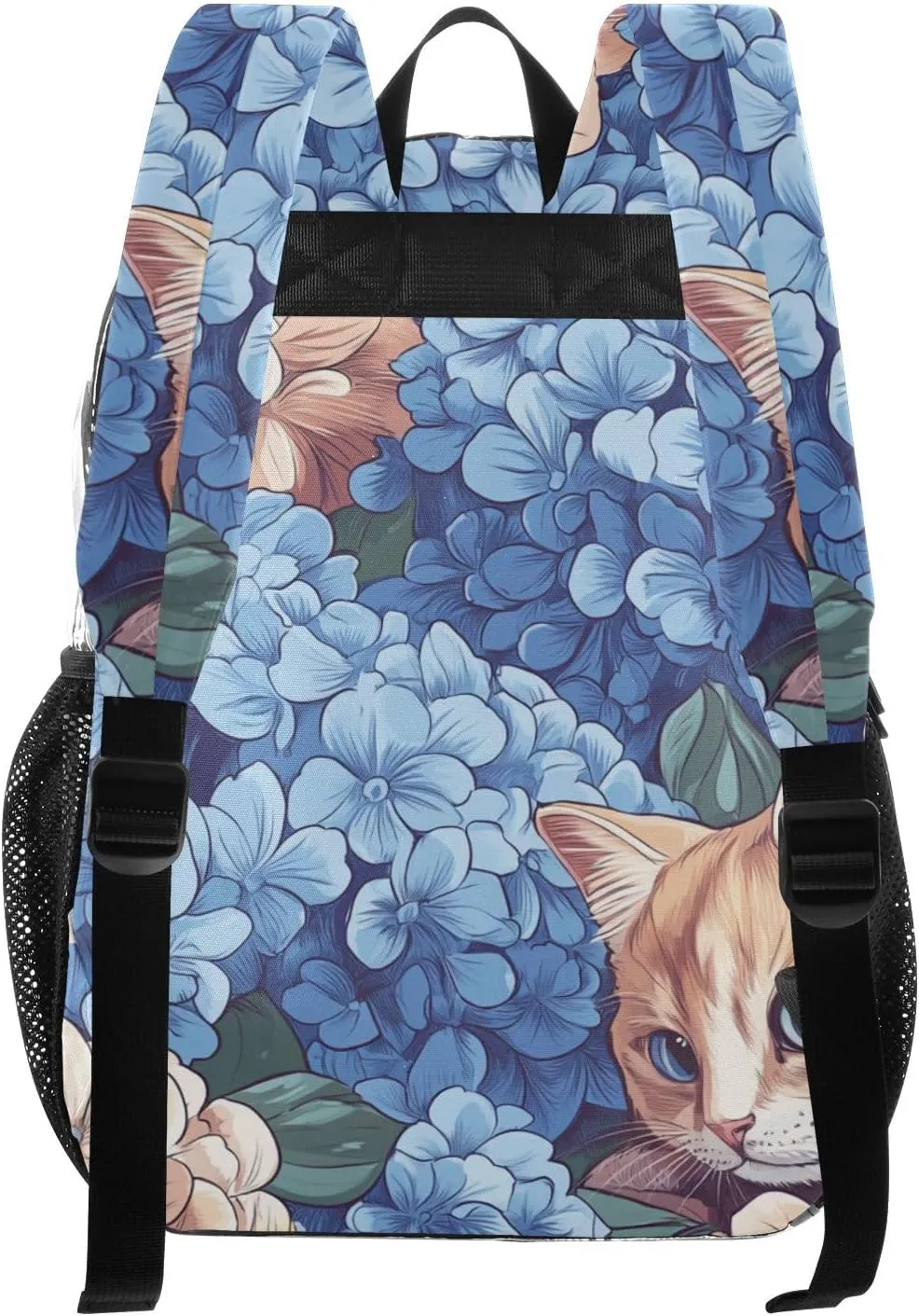 Clear Backpack for Stadium Events School Backpacks Girls Boys heavy duty PVC Waterproof Transparent Plastic Book Bag for Women Work Brown Abyssinian Cat Hydrangea
