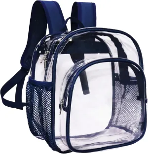Clear Backpack Stadium Approved 12x12x6 Small Clear Backpack for Concert,Work,Festival,Security,Stadium