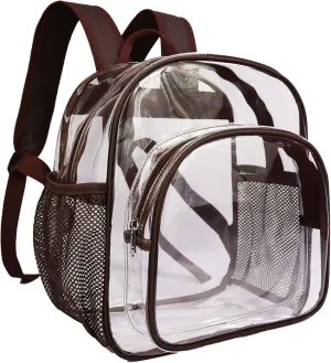 Clear Backpack Stadium Approved 12x12x6 Small Clear Backpack for Concert,Work,Festival,Security,Stadium